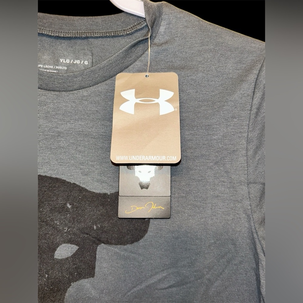 Under Armour Gray Short Sleeve Tee with Bull Logo | Dwayne Johnson Collaboration - Picture 3 of 12